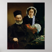 Manet | Portrait von M und Frau Auguste Manet Poster (Vorne)