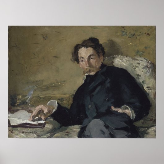 Manet - Portrait von Stephane Mallarme Poster (Vorne)
