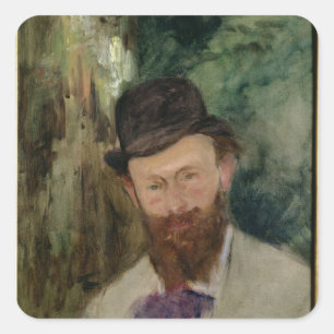 Manet   Porträt von Edouard Manet c.1880 Quadratischer Aufkleber