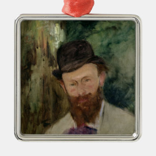 Manet Porträt von Edouard Manet c.1880 Silbernes Ornament