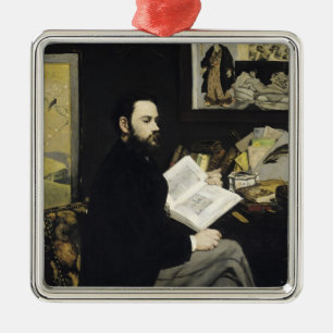 Manet   Porträt von Emile Zola 1868 Silbernes Ornament