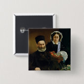 Manet | Porträt von M und von Frau Auguste Manet Button (Vorne & Hinten)