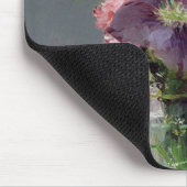 Manet | Rosa und Clematis in einem KristallVase, Mousepad (Ecke)