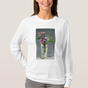 Manet Rosa und Clematis in einem KristallVase, T-Shirt