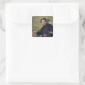 Manet | Stephane Mallarme 1876 Quadratischer Aufkleber (Tasche)
