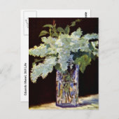 Manet Still Life White Lilacs Postkarte (Vorne/Hinten)