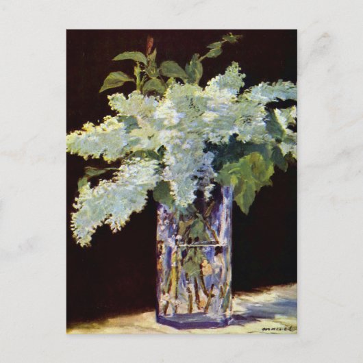 Manet Still Life White Lilacs Postkarte (Vorderseite)