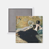 Manet The Lady with Fans Magnet (Vorderseite/Rückseite)