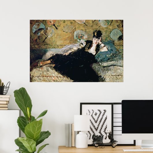 Manet The Lady with Fans Poster (Heimbüro)