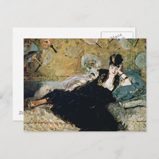 Manet The Lady with Fans Postkarte (Vorne/Hinten)