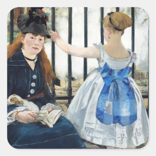 Manet the Railstopers Quadratischer Aufkleber (Vorderseite)