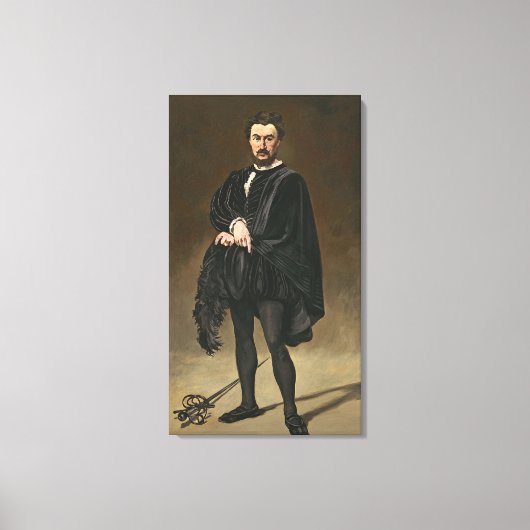 Manet The Tragedian Actor Leinwanddruck (Vorderseite)