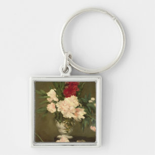 Manet   Vase Pfingstrosen auf einem kleinen Schlüsselanhänger