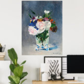 Manets Blume in einer Kristallvase Poster (Heimbüro)