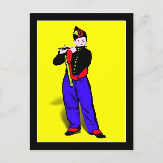 Manets kleiner Flutist ala Postkarte (Vorderseite)