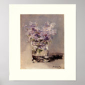 Manet's Lilacs in einem Glas Poster (Vorne)