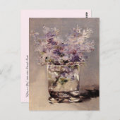 Manet's Lilacs in einem Glas Postkarte (Vorne/Hinten)