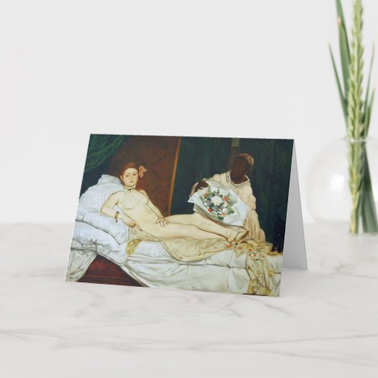 Manets Olympia Dankeskarte (Vorderseite)