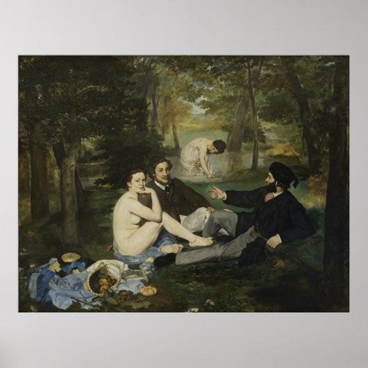 Manet's The Luncheon auf dem Gras Poster (Vorne)