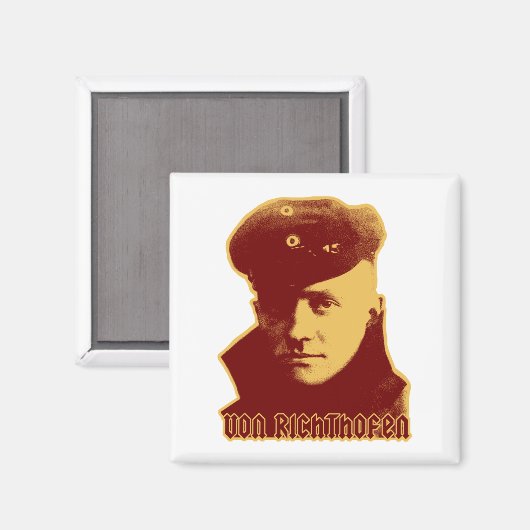 Manfred Von Richthofen - Farbe Magnet (Vorderseite/Rückseite)