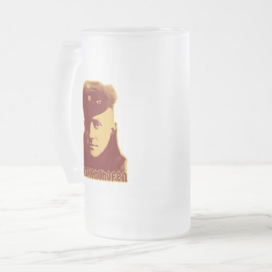 Manfred Von Richthofen Mattglas Bierglas (Vorderseite Links)