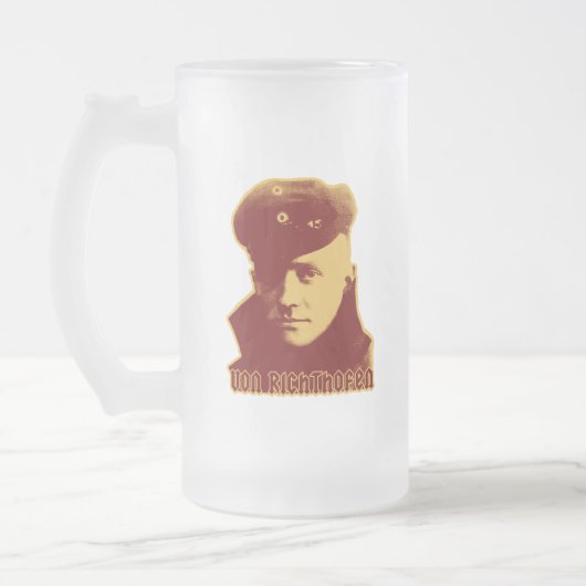 Manfred Von Richthofen Mattglas Bierglas (Links)