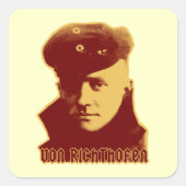 Manfred Von Richthofen Quadratischer Aufkleber (Vorderseite)