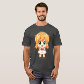 Manga-Anime-Mädchen Junge T-Shirt (Vorne ganz)