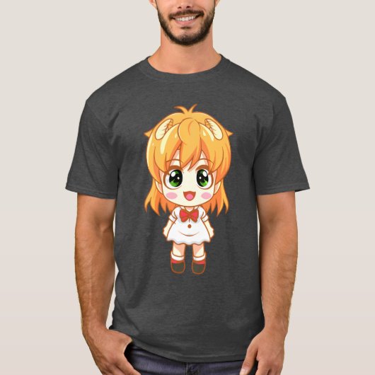 Manga-Anime-Mädchen Junge T-Shirt (Vorderseite)