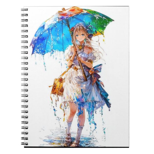 Manga Anime Spiral Foto Notebook Notizblock (Vorderseite)