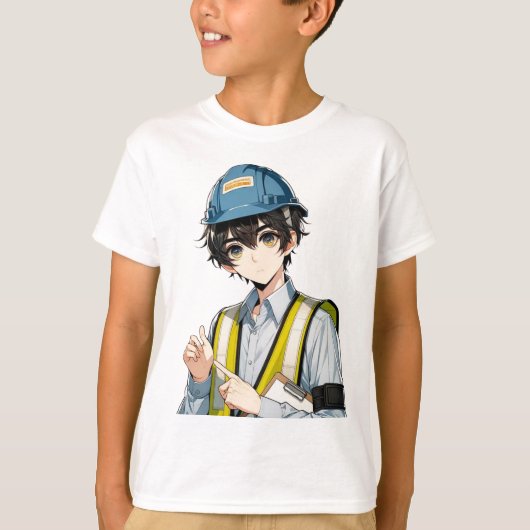 Manga Arbeitssicherheitsexperte T-Shirt (Vorderseite)