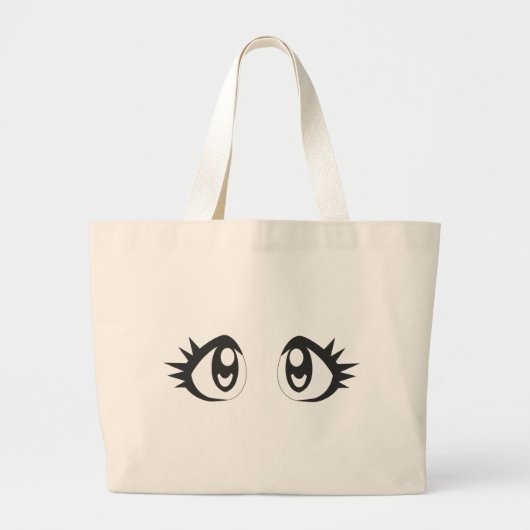 Manga Augen Jumbo Stoffbeutel (Vorne)