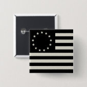 Manga, Betsy Ross Flag oder Circle American Flag Button (Vorne & Hinten)