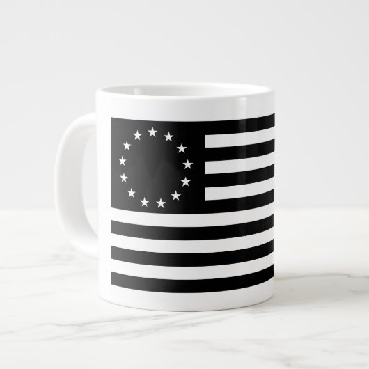 Manga, Betsy Ross Flag oder Circle American Flag Jumbo-Tasse (Vorderseite Links)