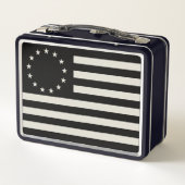 Manga, Betsy Ross Flag oder Circle American Flag Metall Brotdose (Rückseite)