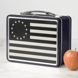 Manga, Betsy Ross Flag oder Circle American Flag Metall Brotdose