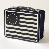 Manga, Betsy Ross Flag oder Circle American Flag Metall Brotdose (Vorderseite)
