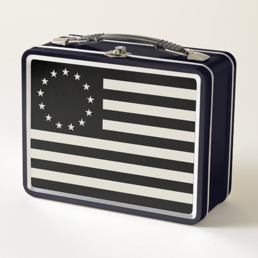 Manga, Betsy Ross Flag oder Circle American Flag Metall Brotdose (Vorderseite)