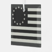 Manga, Betsy Ross Flag oder Circle American Flag Ornament Aus Glas (Vorderseite links)