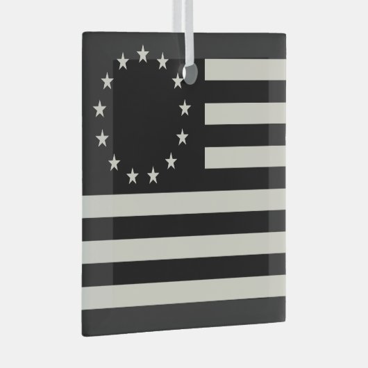 Manga, Betsy Ross Flag oder Circle American Flag Ornament Aus Glas (Vorderseite Rechts)