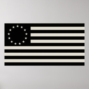 Manga, Betsy Ross Flag oder Circle American Flag Poster