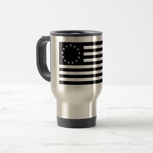 Manga, Betsy Ross Flag oder Circle American Flag Reisebecher (Vorderseite Links)