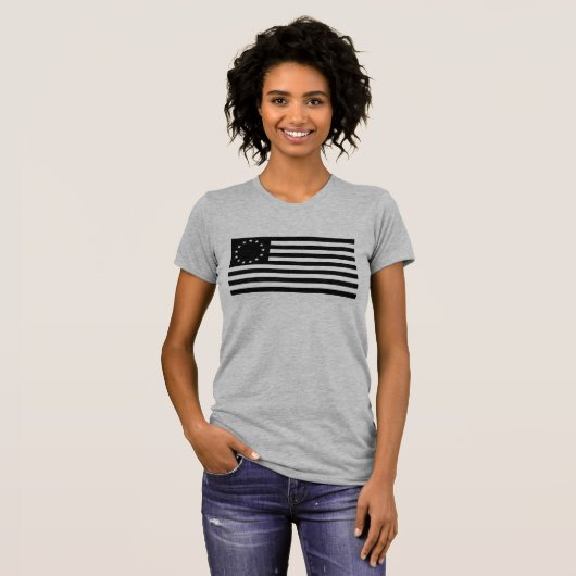 Manga, Betsy Ross Flag oder Circle American Flag T-Shirt (Vorne ganz)