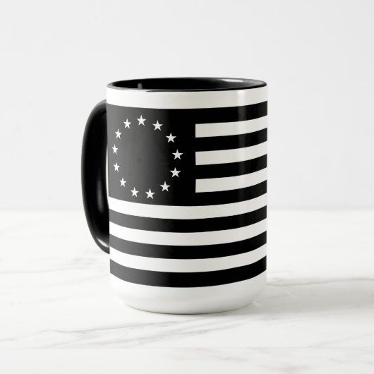 Manga, Betsy Ross Flag oder Circle American Flag Tasse (Vorderseite Links)