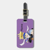 Manga Boy Gepäckmarke, individuell anpassbar Gepäckanhänger (Vorderseite vertikal)