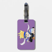 Manga Boy Gepäckmarke, individuell anpassbar Gepäckanhänger (Rückseite vertikal)