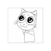 Manga Cat Art Briefmarke Gummistempel (Prägung)