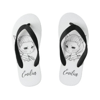 Manga Catgirl Kinderbadesandalen