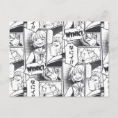 Manga Comic Cartoon Book Pattern Geschenk Niedlich Postkarte (Vorderseite)