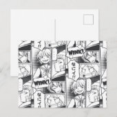 Manga-Comic-Cartoon-Buch-Muster-Geschenk-Cute-Somm Postkarte (Vorne/Hinten)